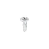 This is an image showing TIMCO Window Fabrication Screws - Pan - PH - Self-Tapping - Self-Drilling Point - Martensitic Stainless Steel & Silver Organic - 4.2 x 13 - 1000 Pieces Box available from T.H Wiggans Ironmongery in Kendal, quick delivery at discounted prices.