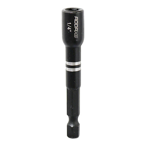 This is an image showing TIMCO Impact Magnetic Socket Driver - 1/4" x 65mm - 1 Each Blister Pack available from T.H Wiggans Ironmongery in Kendal, quick delivery at discounted prices.