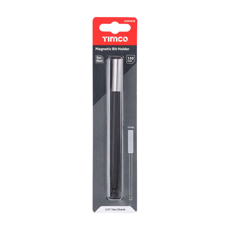 This is an image showing TIMCO Two Piece Magnetic Adaptor - Circlip - 1/4 x 150 - 1 Each Blister Pack available from T.H Wiggans Ironmongery in Kendal, quick delivery at discounted prices.