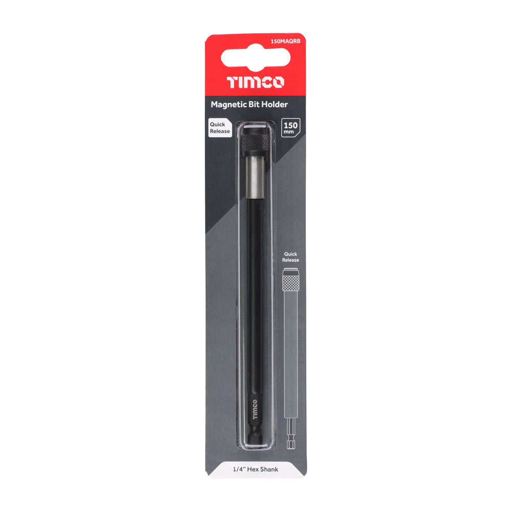 This is an image showing TIMCO Quick Release Magnetic Adaptor - 1/4 x 150 - 1 Each Blister Pack available from T.H Wiggans Ironmongery in Kendal, quick delivery at discounted prices.
