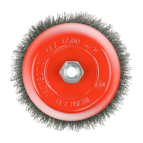 This is an image showing TIMCO Angle Grinder Cup Brush - Crimped Steel Wire - 150mm - 1 Each Blister Pack available from T.H Wiggans Ironmongery in Kendal, quick delivery at discounted prices.