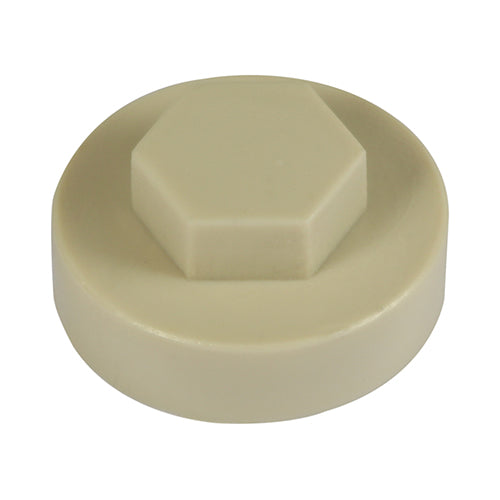 This is an image showing TIMCO Hex Head Cover Caps - Beige - 16mm - 1000 Pieces Bag available from T.H Wiggans Ironmongery in Kendal, quick delivery at discounted prices.