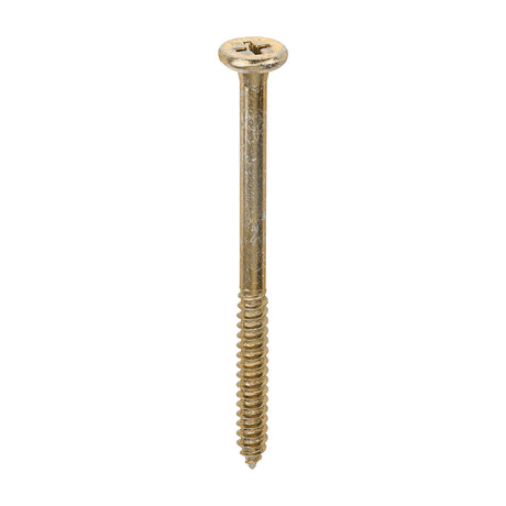 This is an image showing TIMCO Element Screws - Shallow Pan Countersunk - PH - Self-Tapping Thread - AB Point - Yellow - 4.8 x 65 - 200 Pieces Box available from T.H Wiggans Ironmongery in Kendal, quick delivery at discounted prices.