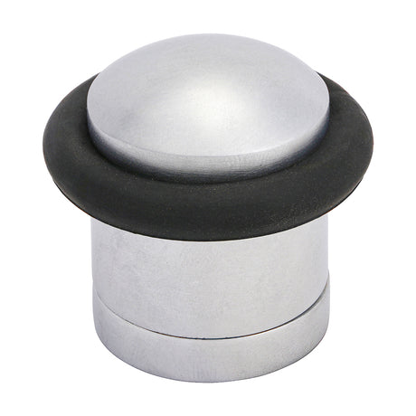 This is an image showing TIMCO Cylinder Door Stop - Satin Chrome - 41mm - 1 Each TIMpac available from T.H Wiggans Ironmongery in Kendal, quick delivery at discounted prices.