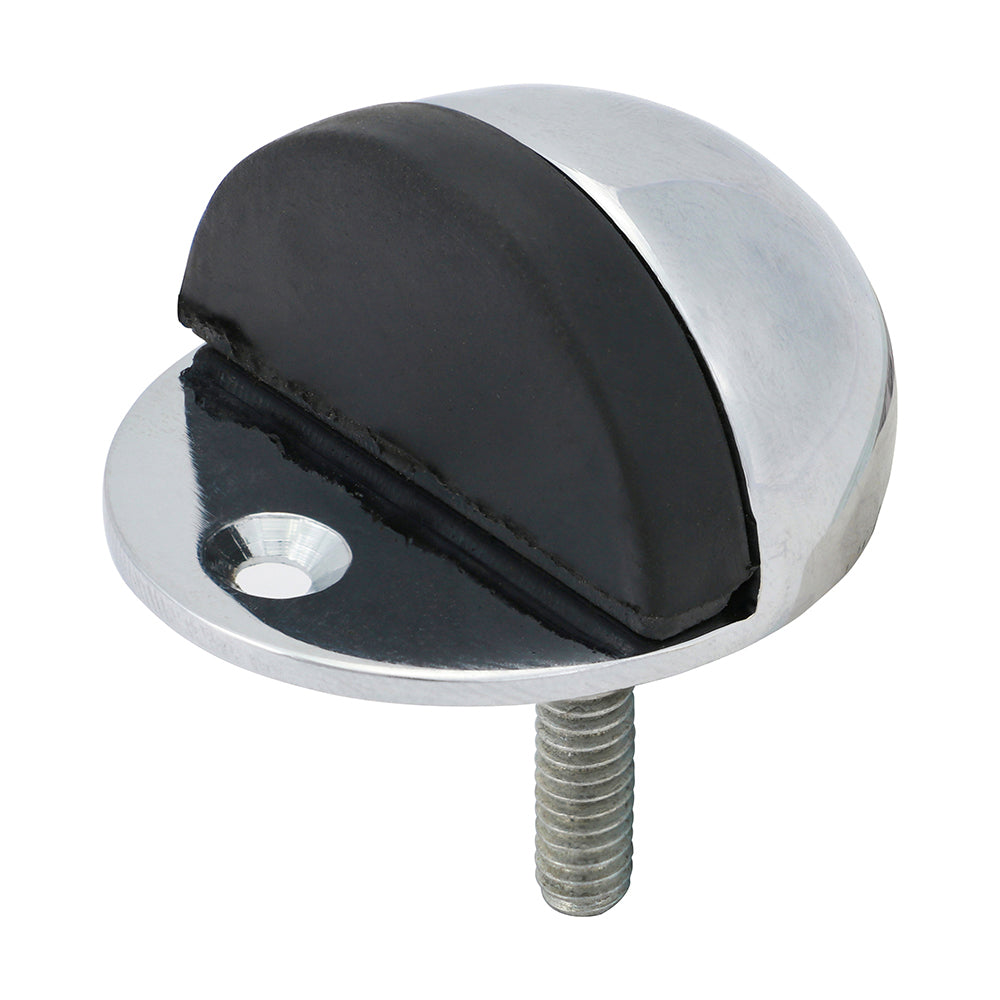 This is an image showing TIMCO Oval Door Stop - Polished Chrome - 47mm - 1 Each TIMpac available from T.H Wiggans Ironmongery in Kendal, quick delivery at discounted prices.