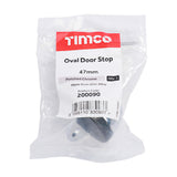 This is an image showing TIMCO Oval Door Stop - Polished Chrome - 47mm - 1 Each Bag available from T.H Wiggans Ironmongery in Kendal, quick delivery at discounted prices.