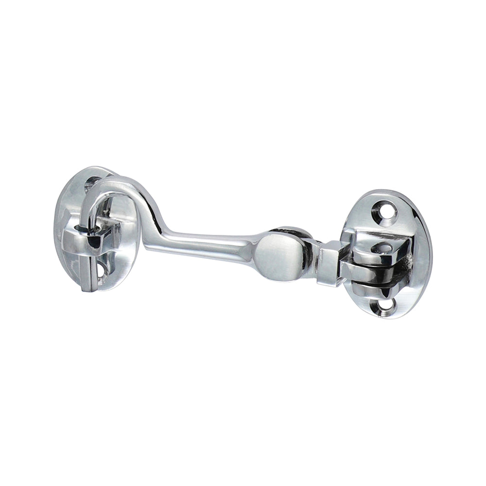 This is an image showing TIMCO Cabin Hook - Polished Chrome - 75mm - 1 Each Bag available from T.H Wiggans Ironmongery in Kendal, quick delivery at discounted prices.