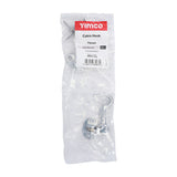 This is an image showing TIMCO Cabin Hook - Satin Chrome - 75mm - 1 Each Bag available from T.H Wiggans Ironmongery in Kendal, quick delivery at discounted prices.