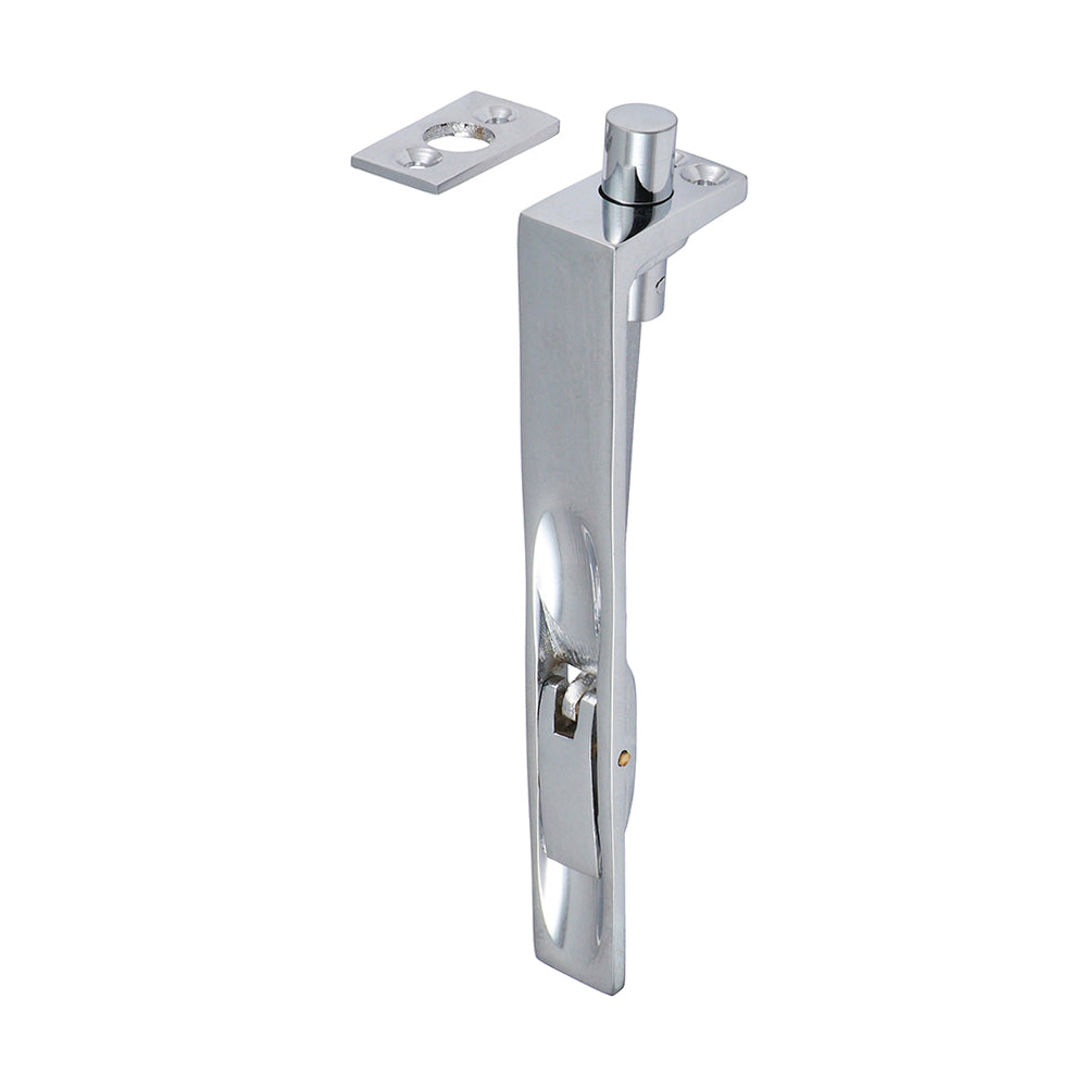 This is an image showing TIMCO Lever Action Flush Bolt - Polished Chrome - 150 x 19mm - 1 Each Bag available from T.H Wiggans Ironmongery in Kendal, quick delivery at discounted prices.