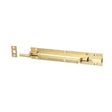 This is an image showing TIMCO Necked Barrel Bolt - Polished Brass - 150 x 25mm - 1 Each Bag available from T.H Wiggans Ironmongery in Kendal, quick delivery at discounted prices.