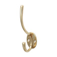 This is an image showing TIMCO Hat & Coat Hook - Polished Brass - 125 x 32mm - 1 Each Bag available from T.H Wiggans Ironmongery in Kendal, quick delivery at discounted prices.
