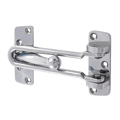 This is an image showing TIMCO Door Restrictor - Polished Chrome - 107mm - 1 Each Bag available from T.H Wiggans Ironmongery in Kendal, quick delivery at discounted prices.
