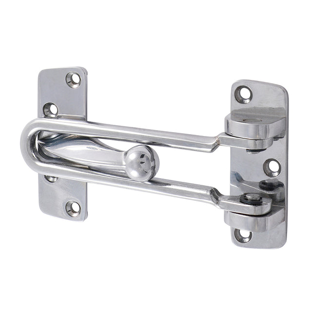 This is an image showing TIMCO Door Restrictor - Polished Chrome - 107mm - 1 Each Bag available from T.H Wiggans Ironmongery in Kendal, quick delivery at discounted prices.