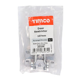 This is an image showing TIMCO Door Restrictor - Polished Chrome - 107mm - 1 Each Bag available from T.H Wiggans Ironmongery in Kendal, quick delivery at discounted prices.