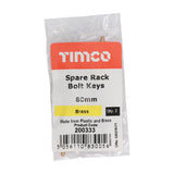 This is an image showing TIMCO Spare Rack Bolt Keys - 80mm - 2 Pieces Bag available from T.H Wiggans Ironmongery in Kendal, quick delivery at discounted prices.