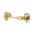 This is an image showing TIMCO Cabin Hook - Polished Brass - 75mm - 1 Each Bag available from T.H Wiggans Ironmongery in Kendal, quick delivery at discounted prices.