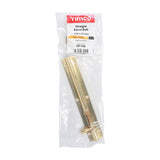 This is an image showing TIMCO Straight Barrel Bolt - Polished Brass - 150 x 25mm - 1 Each Bag available from T.H Wiggans Ironmongery in Kendal, quick delivery at discounted prices.