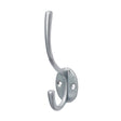 This is an image showing TIMCO Hat & Coat Hook - Satin Chrome - 125 x 32mm - 1 Each TIMpac available from T.H Wiggans Ironmongery in Kendal, quick delivery at discounted prices.