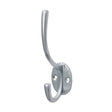 This is an image showing TIMCO Hat & Coat Hook - Satin Chrome - 125 x 32mm - 1 Each Bag available from T.H Wiggans Ironmongery in Kendal, quick delivery at discounted prices.