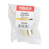 This is an image showing TIMCO Cylinder Door Stop - Polished Brass - 41mm - 1 Each Bag available from T.H Wiggans Ironmongery in Kendal, quick delivery at discounted prices.