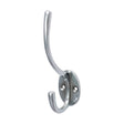 This is an image showing TIMCO Hat & Coat Hook - Polished Chrome - 125 x 32mm - 1 Each Bag available from T.H Wiggans Ironmongery in Kendal, quick delivery at discounted prices.