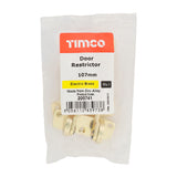 This is an image showing TIMCO Door Restrictor - Electro Brass - 107mm - 1 Each Bag available from T.H Wiggans Ironmongery in Kendal, quick delivery at discounted prices.