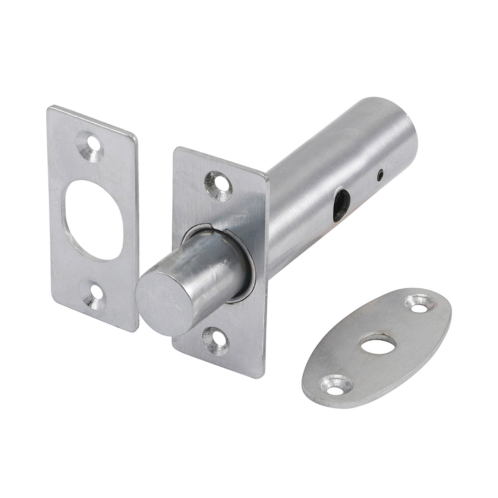 This is an image showing TIMCO Door Rack Bolts - Satin Chrome - 60mm - 2 Pieces Bag available from T.H Wiggans Ironmongery in Kendal, quick delivery at discounted prices.