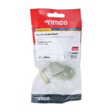 This is an image showing TIMCO Double Robe Hook - Polished Brass - 47 x 24mm - 1 Each TIMpac available from T.H Wiggans Ironmongery in Kendal, quick delivery at discounted prices.