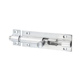 This is an image showing TIMCO Straight Barrel Bolt - Satin Chrome - 75 x 25mm - 1 Each Bag available from T.H Wiggans Ironmongery in Kendal, quick delivery at discounted prices.