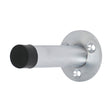 This is an image showing TIMCO Projection Door Stop - Satin Chrome - 70mm - 1 Each TIMpac available from T.H Wiggans Ironmongery in Kendal, quick delivery at discounted prices.