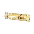 This is an image showing TIMCO Straight Barrel Bolt - Polished Brass - 75 x 25mm - 1 Each Bag available from T.H Wiggans Ironmongery in Kendal, quick delivery at discounted prices.