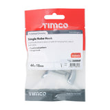 This is an image showing TIMCO Single Robe Hook - Polished Chrome - 44 x 18mm - 1 Each TIMpac available from T.H Wiggans Ironmongery in Kendal, quick delivery at discounted prices.