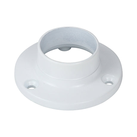 This is an image showing TIMCO End Socket - For Round Tube - White - 25mm - 2 Pieces Bag available from T.H Wiggans Ironmongery in Kendal, quick delivery at discounted prices.