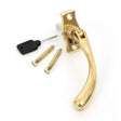 This is an image showing From The Anvil - Polished Brass Peardrop Espag - LH available from T.H Wiggans Architectural Ironmongery in Kendal, quick delivery and discounted prices