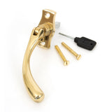 This is an image showing From The Anvil - Polished Brass Peardrop Espag - RH available from T.H Wiggans Architectural Ironmongery in Kendal, quick delivery and discounted prices