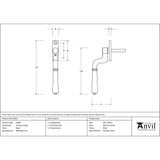 This is an image showing From The Anvil - Black Teardrop Espag available from T.H Wiggans Architectural Ironmongery in Kendal, quick delivery and discounted prices