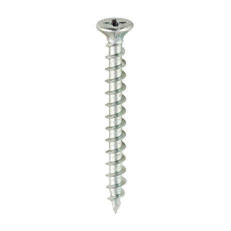 This is an image showing TIMCO Window Fabrication Screws - Countersunk with Ribs - PH - Single Thread - Gimlet Point - Zinc - 4.3 x 40 - 1000 Pieces Box available from T.H Wiggans Ironmongery in Kendal, quick delivery at discounted prices.