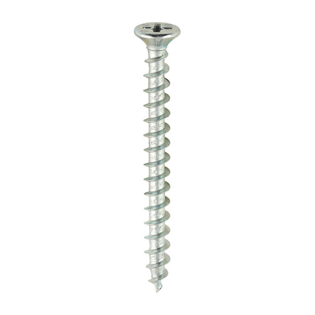 This is an image showing TIMCO Window Fabrication Screws - Countersunk with Ribs - PH - Single Thread - Gimlet Point - Zinc - 4.3 x 45 - 500 Pieces Box available from T.H Wiggans Ironmongery in Kendal, quick delivery at discounted prices.