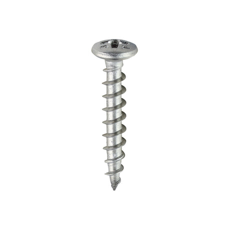 This is an image showing TIMCO Window Fabrication Screws - Friction Stay - Shallow Pan Countersunk - PH - Single Thread - Gimlet Tip - Stainless Steel - 4.3 x 25 - 1000 Pieces Box available from T.H Wiggans Ironmongery in Kendal, quick delivery at discounted prices.