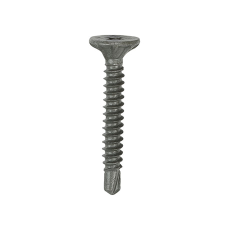 This is an image showing TIMCO Drywall Construction Metal Stud Cement Board Screws - PH - Countersunk Wafer - Self-Drilling - Exterior - Silver Organic - 4.2 x 32 - 200 Pieces Box available from T.H Wiggans Ironmongery in Kendal, quick delivery at discounted prices.