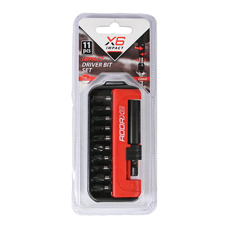 This is an image showing TIMCO Impact Driver Bit Set - 11pcs - 11 Pieces Blister Pack available from T.H Wiggans Ironmongery in Kendal, quick delivery at discounted prices.