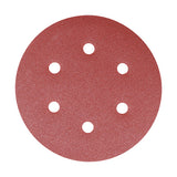 This is an image showing TIMCO Random Orbital Sanding Discs - 120 Grit - Red - 150mm - 5 Pieces Pack available from T.H Wiggans Ironmongery in Kendal, quick delivery at discounted prices.