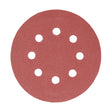 This is an image showing TIMCO Random Orbital Sanding Discs - 180 Grit - Red - 125mm - 5 Pieces Pack available from T.H Wiggans Ironmongery in Kendal, quick delivery at discounted prices.