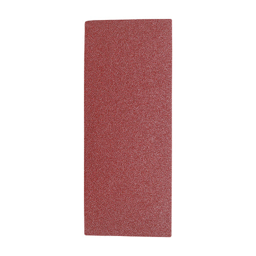 This is an image showing TIMCO 1/3 Sanding Sheets - 60 Grit - Red - Unpunched - 93 x 230mm - 5 Pieces Pack available from T.H Wiggans Ironmongery in Kendal, quick delivery at discounted prices.