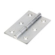 This is an image showing TIMCO Double Steel Washered Butt Hinge - Solid Brass - Satin Chrome - 76 x 50 - 2 Pieces TIMpac available from T.H Wiggans Ironmongery in Kendal, quick delivery at discounted prices.