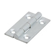 This is an image showing TIMCO Solid Drawn Hinge - Solid Brass - Satin Chrome - 38 x 22 - 2 Pieces Bag available from T.H Wiggans Ironmongery in Kendal, quick delivery at discounted prices.