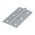 This is an image showing TIMCO Solid Drawn Hinge - Solid Brass - Satin Chrome - 75 x 40 - 2 Pieces Bag available from T.H Wiggans Ironmongery in Kendal, quick delivery at discounted prices.