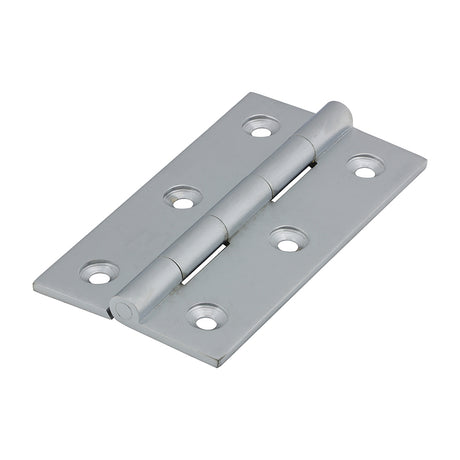 This is an image showing TIMCO Solid Drawn Hinge - Solid Brass - Satin Chrome - 75 x 40 - 2 Pieces Bag available from T.H Wiggans Ironmongery in Kendal, quick delivery at discounted prices.