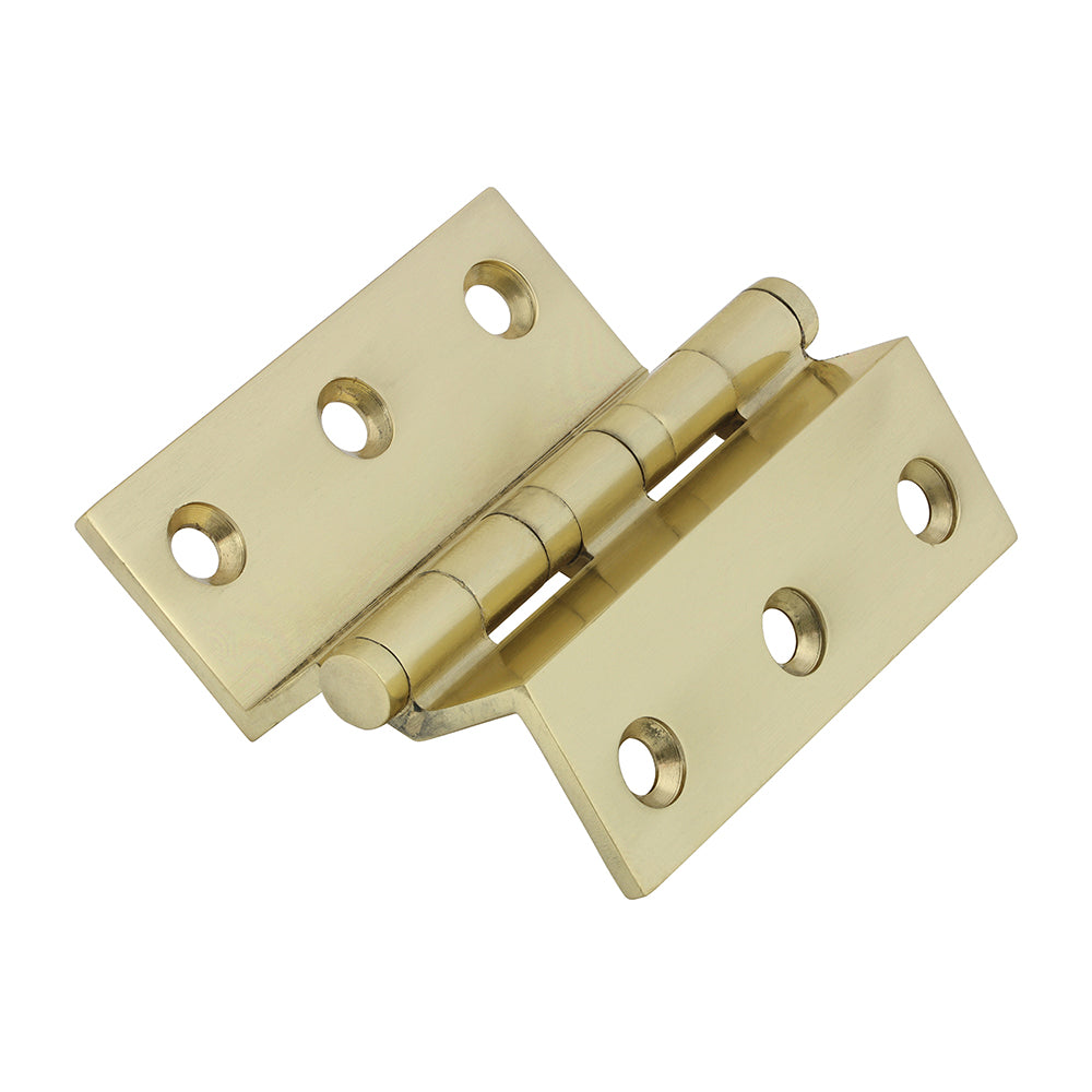 This is an image showing TIMCO Ball Bearing Stormproof Hinge (1951) - Solid Brass - Polished Brass - 64 x 55 - 2 Pieces Box available from T.H Wiggans Ironmongery in Kendal, quick delivery at discounted prices.
