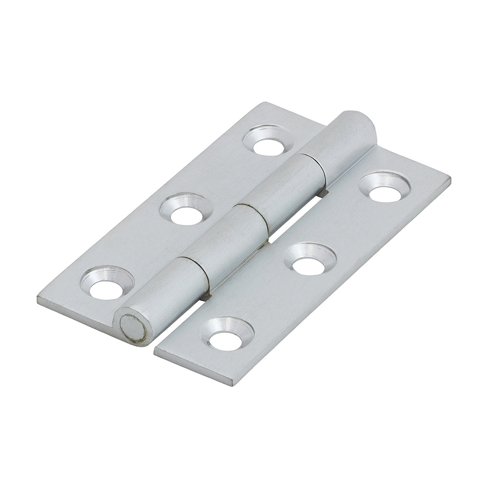 This is an image showing TIMCO Solid Drawn Hinge - Solid Brass - Satin Chrome - 50 x 28 - 2 Pieces Bag available from T.H Wiggans Ironmongery in Kendal, quick delivery at discounted prices.